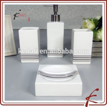 Pink Mini Square Porcelain Ceramic Bathroom Accessory Set